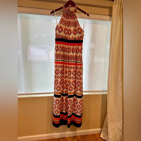 Eliza J NWT Missy Geometric Halter Maxi Dress - Picture 7 of 14